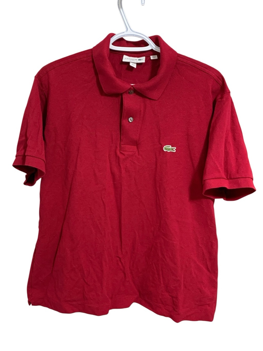 Lacoste Men’s Classic Fit Piqué Polo Shirt Size XL Authentic Red
